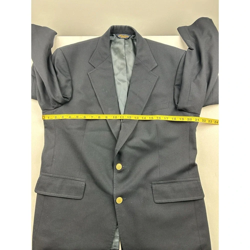 Brooks Brothers Brooksease Men's‎ 43? Sport Coat Blazer Jacket Black Wool USA